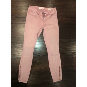 Skinny bullhead rose denim jeans